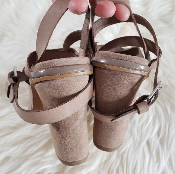 NWOB Free People See Ya There Suede Heeled Sandal Taupe Size 36EU / 6US - Picture 5 of 14